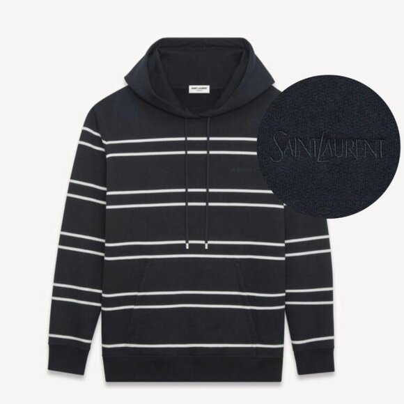 SAINT LAURENT striped hoodie unisex - Picture 1 of 1
